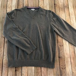 Gap men’s long sleeve knit pullover V-neck sweater | size large